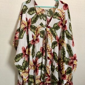 Small- Bali Kimono in Aloha Blooms Cloud